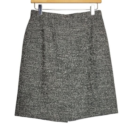 Talbots Womens 8 A-Line Pencil Skirt Old Money Preppy Back Slit Fully Lined Twee - Picture 1 of 6